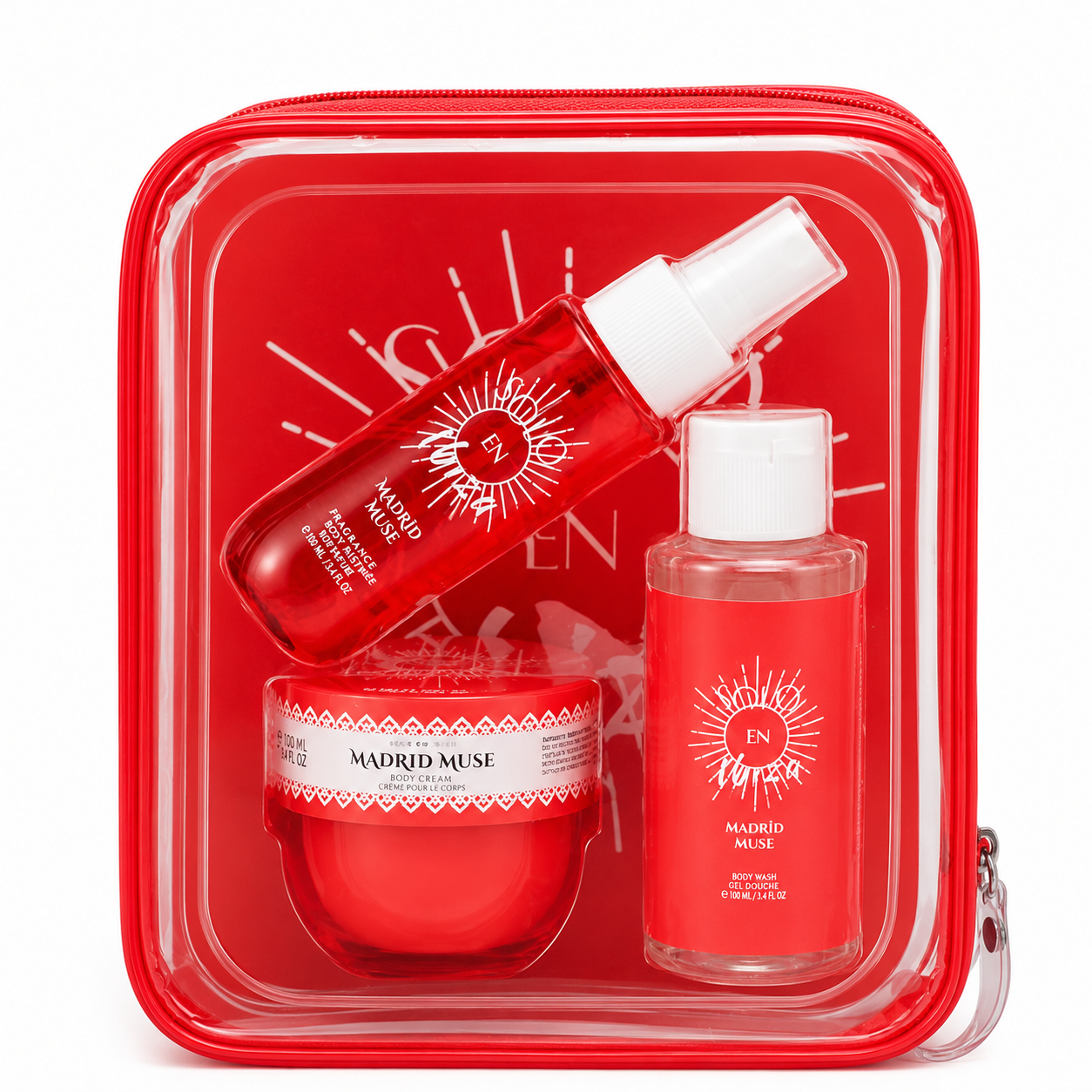 Solo En Ibiza Madrid Muse Set de regalo de 4 piezas, manteca corporal, bruma y baño de burbujas