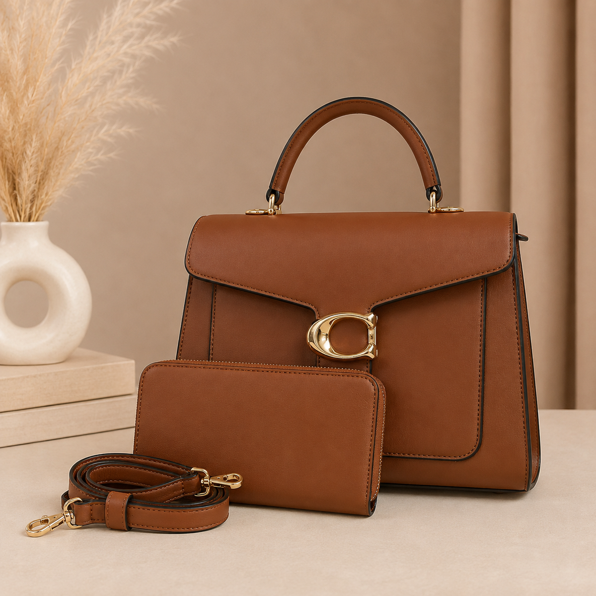 KC39198-W: Brown (2-piece set)
