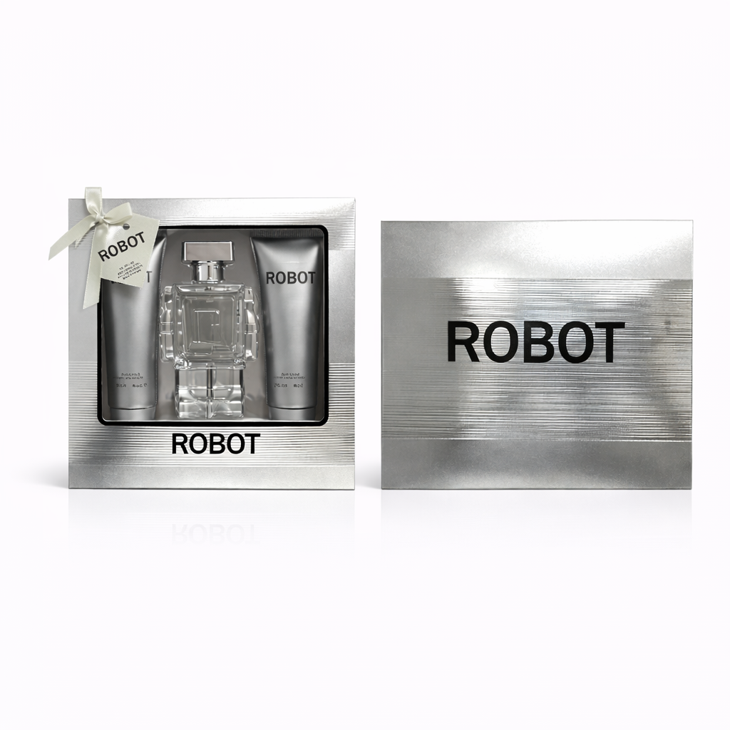 Robot 🤖 Eau de Parfum de 3 piezas, Gel de Ducha y Set de Regalo de Loción