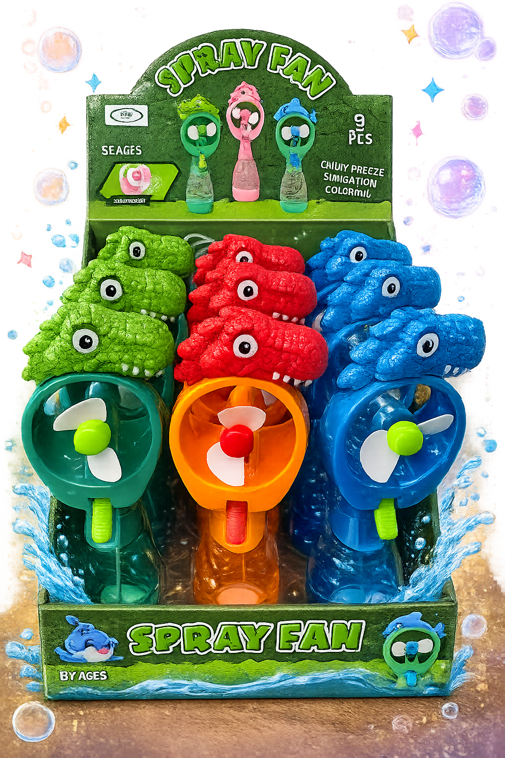 Ventilador Rociador de Dinosaurio
