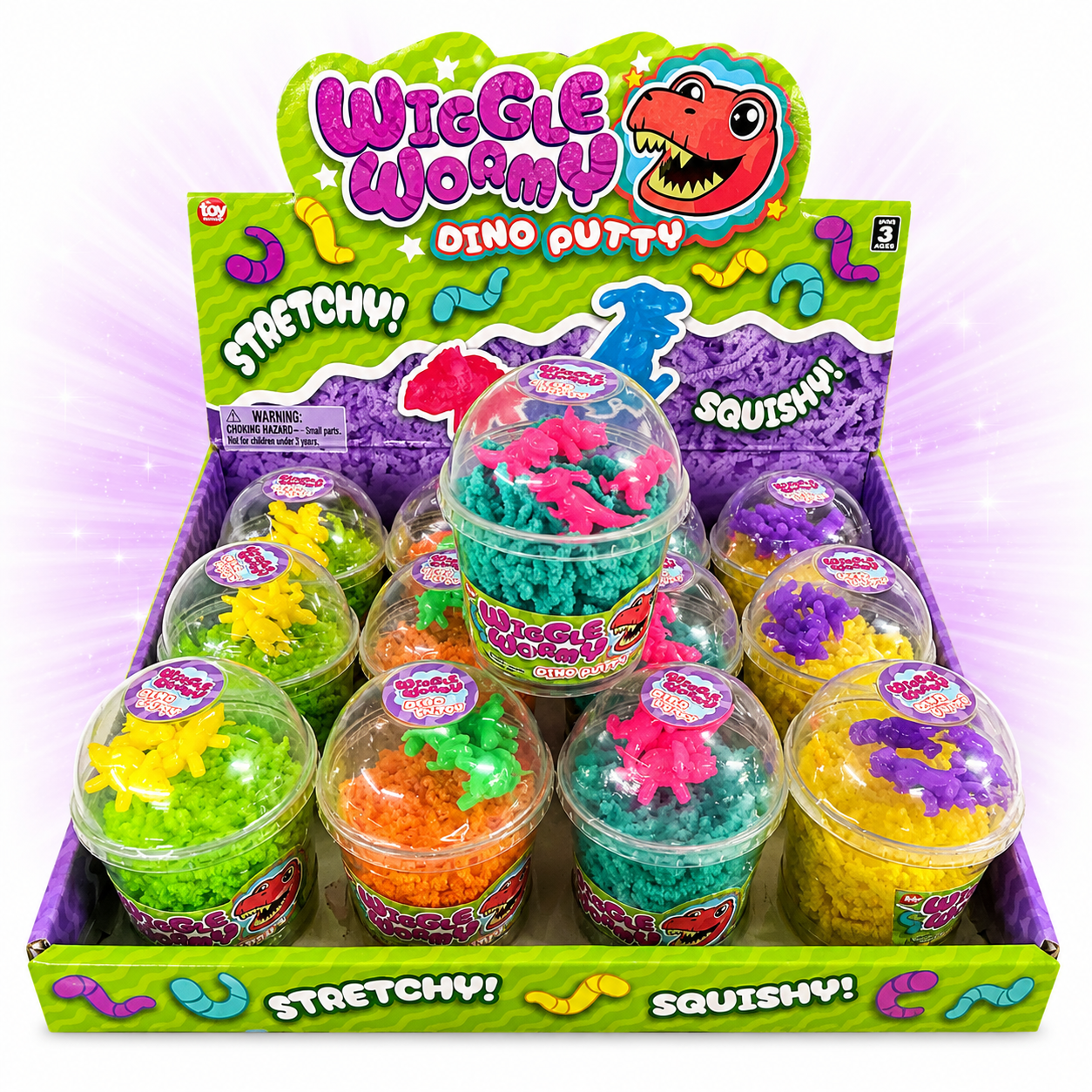 Plastilina de dinosaurio Wiggle Wormy