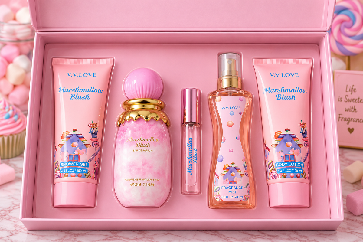 V.V.LOVE Blush – 5-Piece Fragrance & Body Care Gift Set