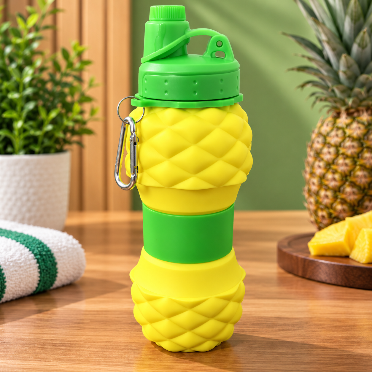 Collapsible Pineapple Water Bottle