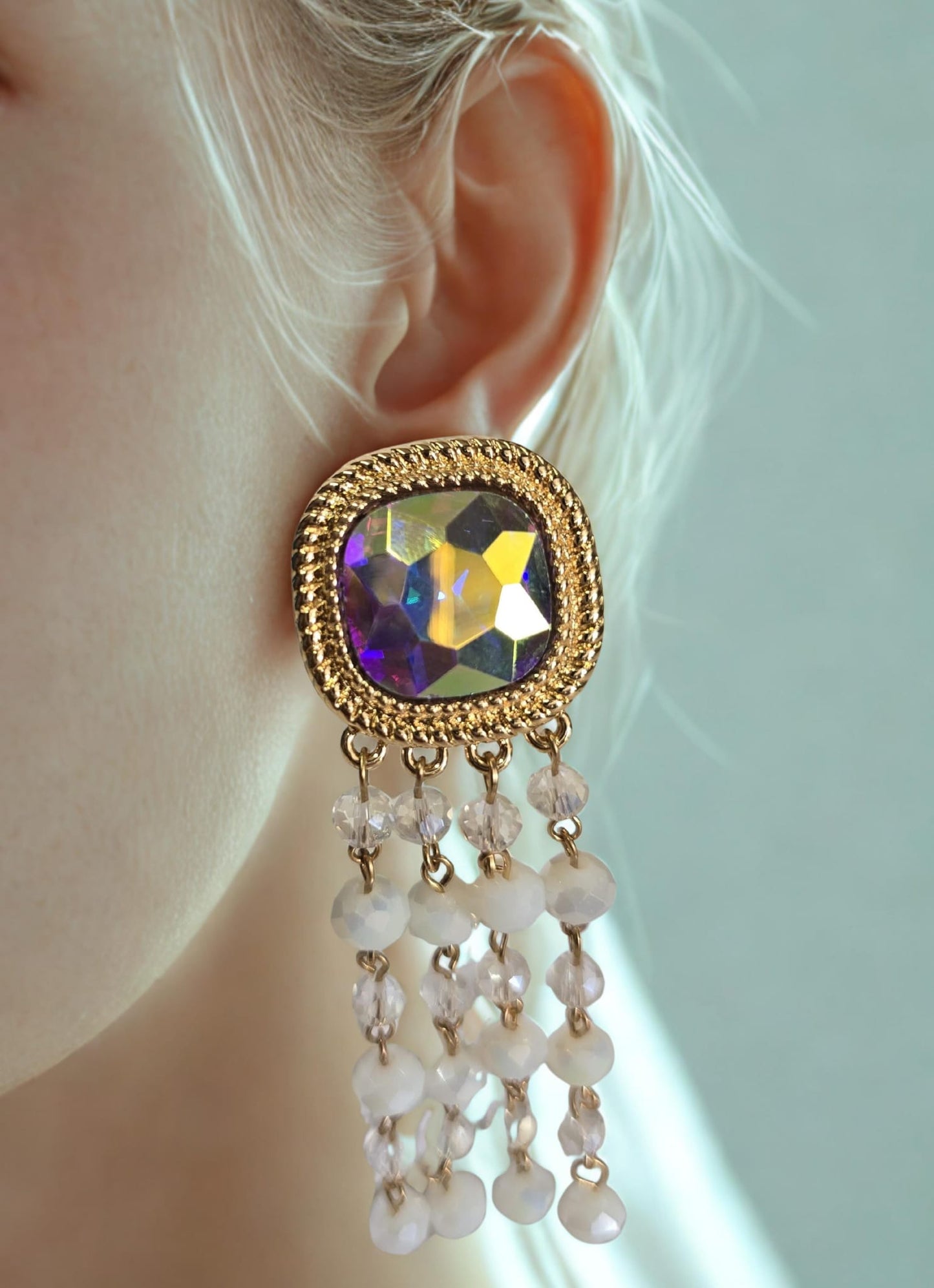 Crystal Dangle Statement Earrings