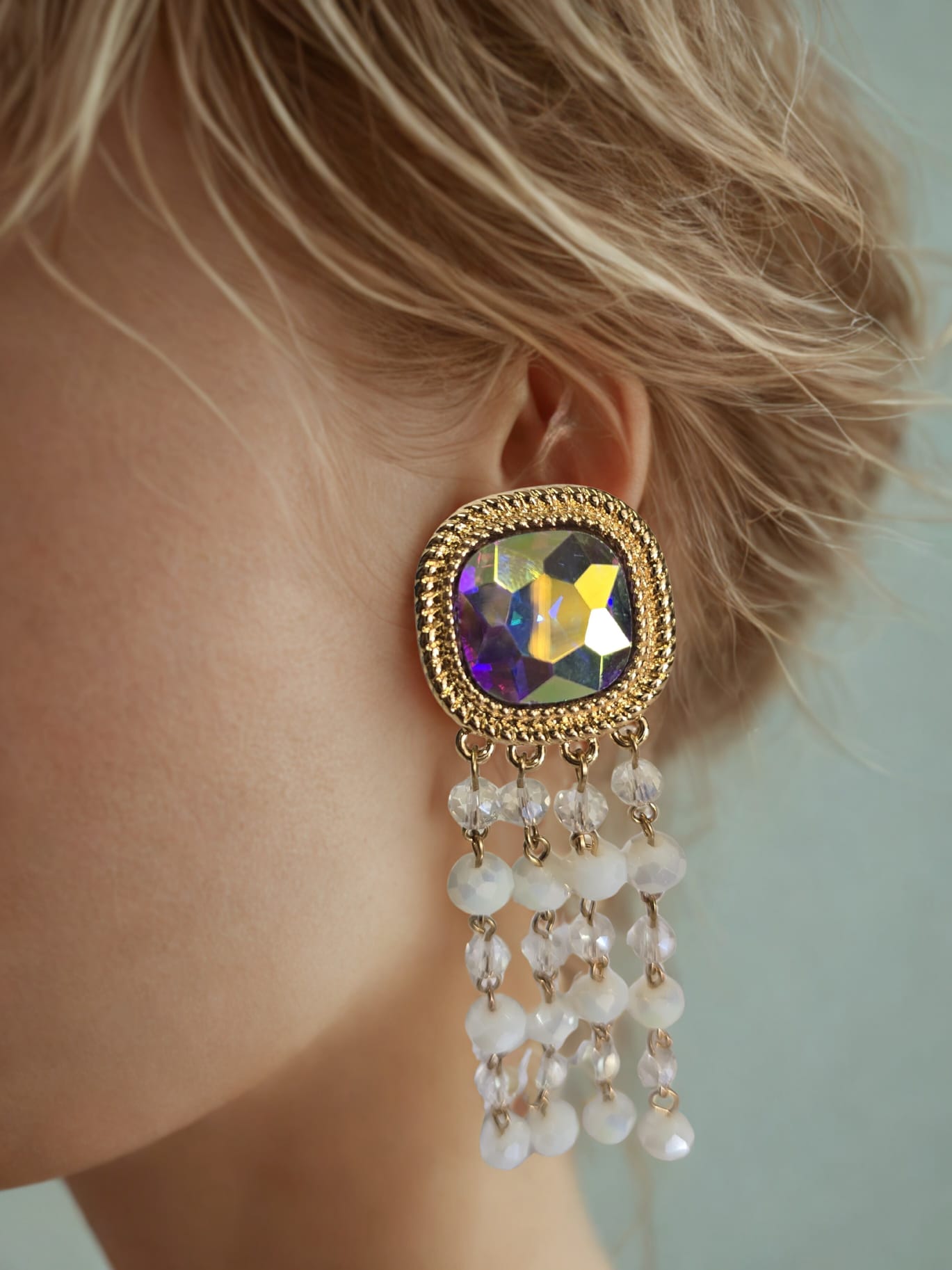Crystal Dangle Statement Earrings
