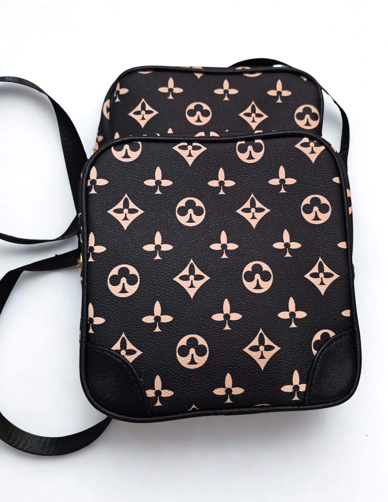 ✨ Stylish Mini Backpack with Monogram Print