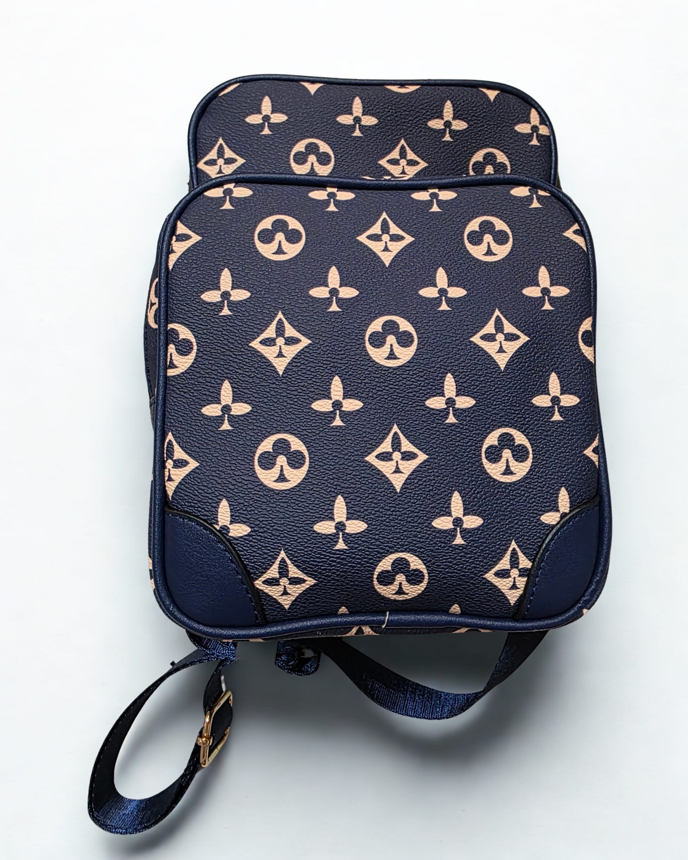 ✨ Stylish Mini Backpack with Monogram Print