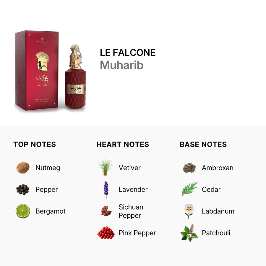 Le Falcone Muharib para hombre 🍂 Eau de Parfum | 82 ml (2,8 fl oz)