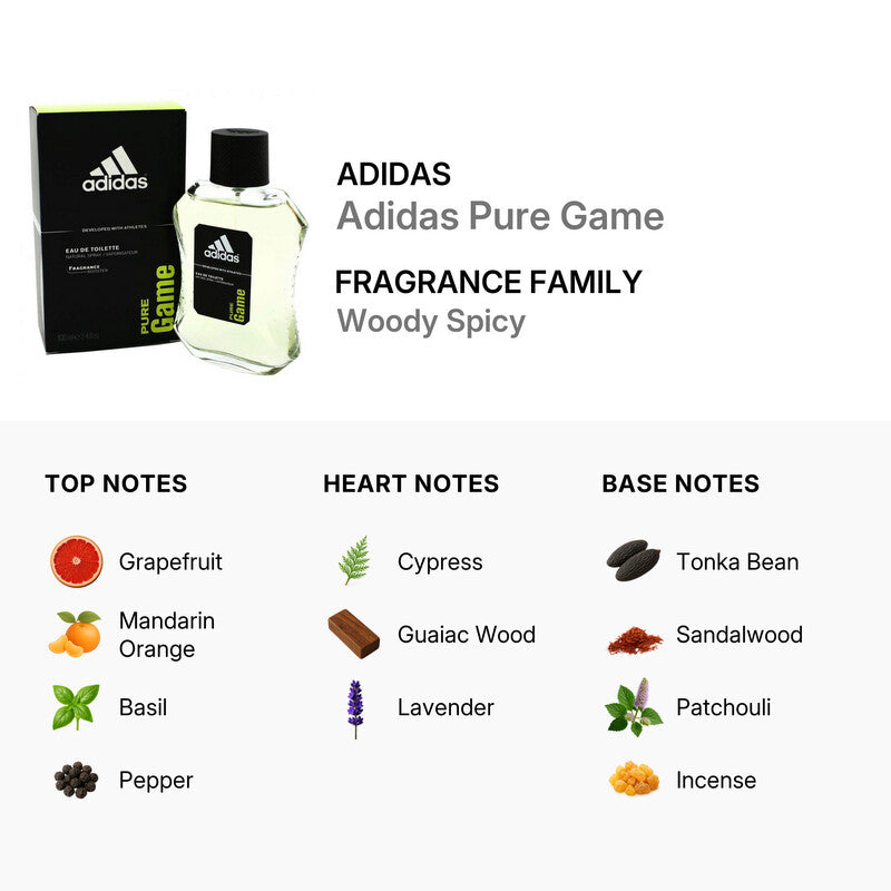 Adidas Pure Game Eau de Toilette Spray para Hombre 100 ml