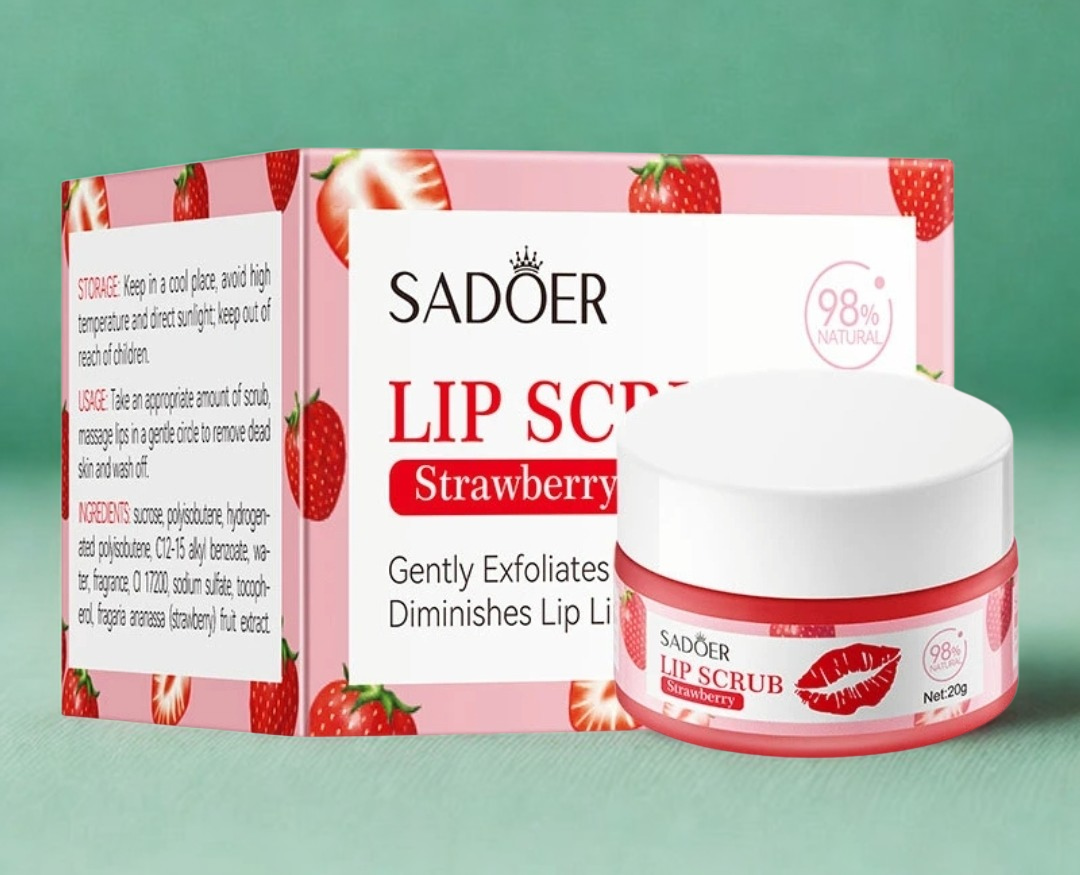 ๐ Sadoer Strawberry Lip Scrub โ Exfoliating & Nourishing (20g)