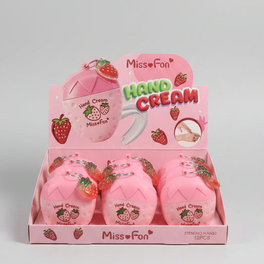Miss Fon Strawberry Hand Cream Keychain