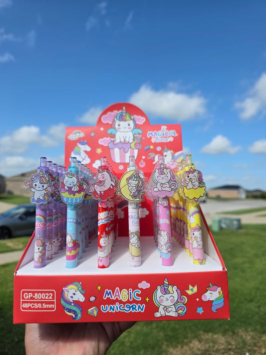🦄 Magic Unicorn Gel Pens – 48 pcs
