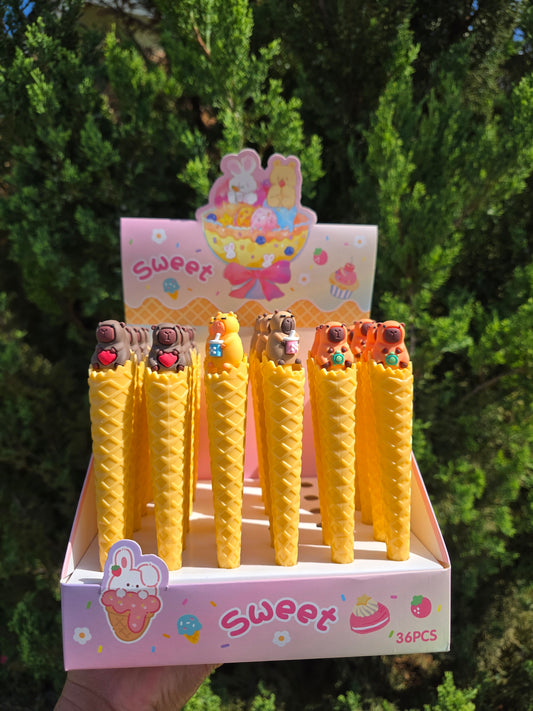 🍦 Capybara Sweet Ice Cream  – Set of 36