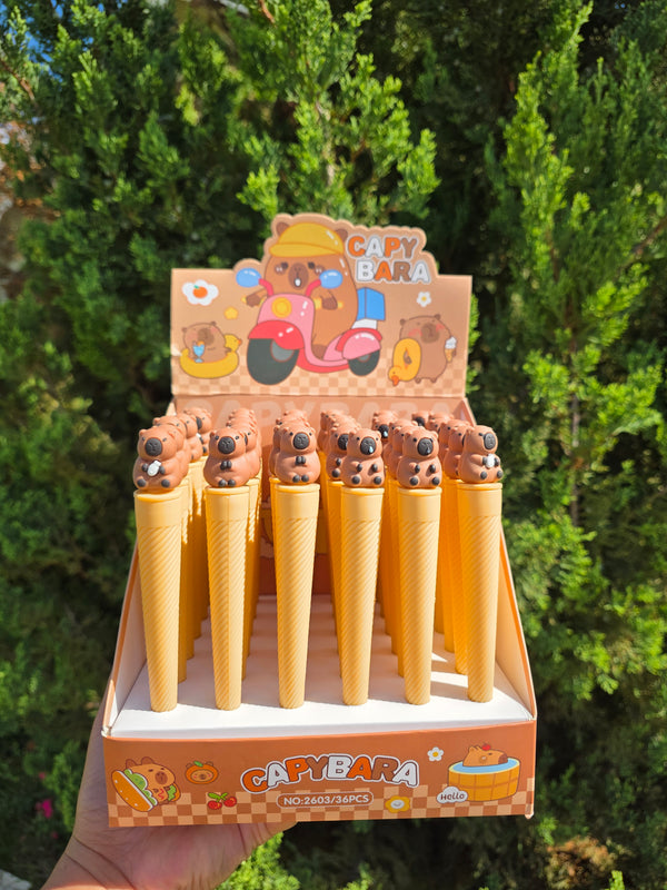 🐾 Capybara 3D Top Pens – 36 pcs