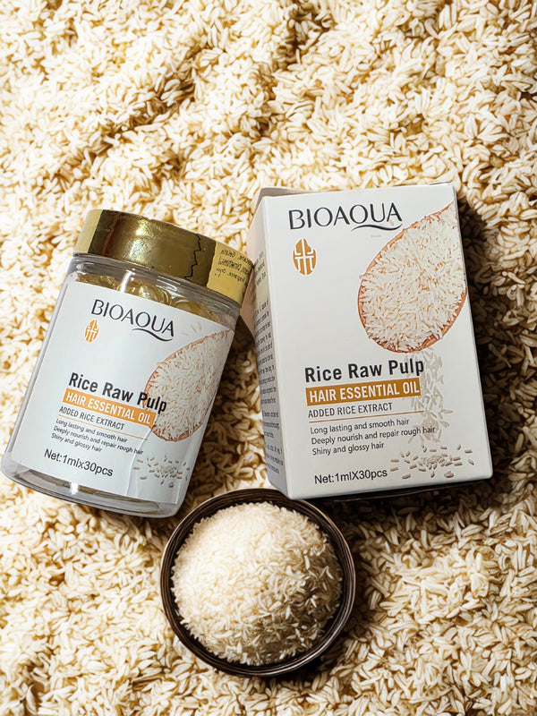 BIOAQUA Rice Raw Pulp – Hair Essential Oil Capsules