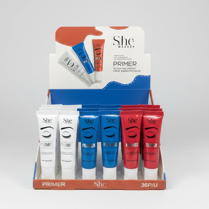 She Makeup Face Primer – Color Correcting Primer (36-Piece Display)