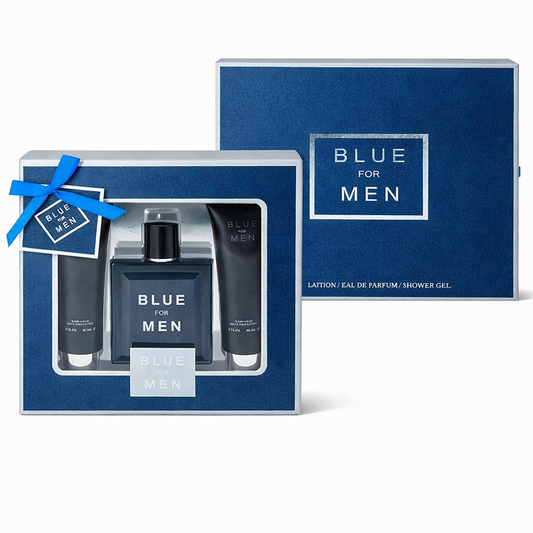 Blue for Men 🔵 3-Piece Eau de Parfum, Shower Gel & Lotion Gift Set