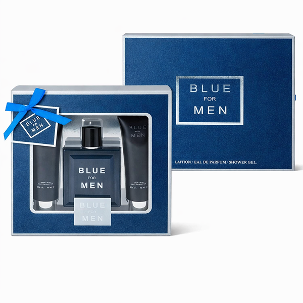 Blue for Men 🔵 3-Piece Eau de Parfum, Shower Gel & Lotion Gift Set