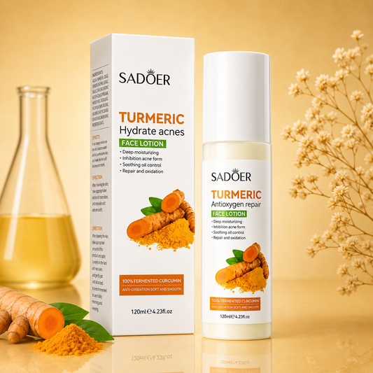 SADOER Turmeric Face Lotion – Hydrating & Repairing Moisturizer 120ml (4.23 fl oz)