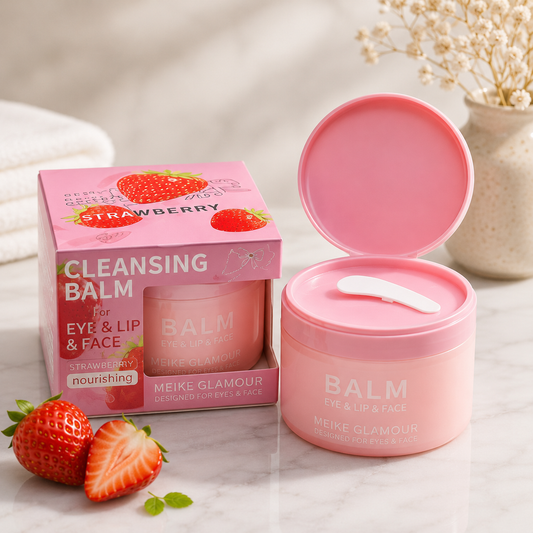 Meike Glamour Strawberry Cleansing Balm – Eye, Lip & Face Makeup Remover 100g (3.3 oz)