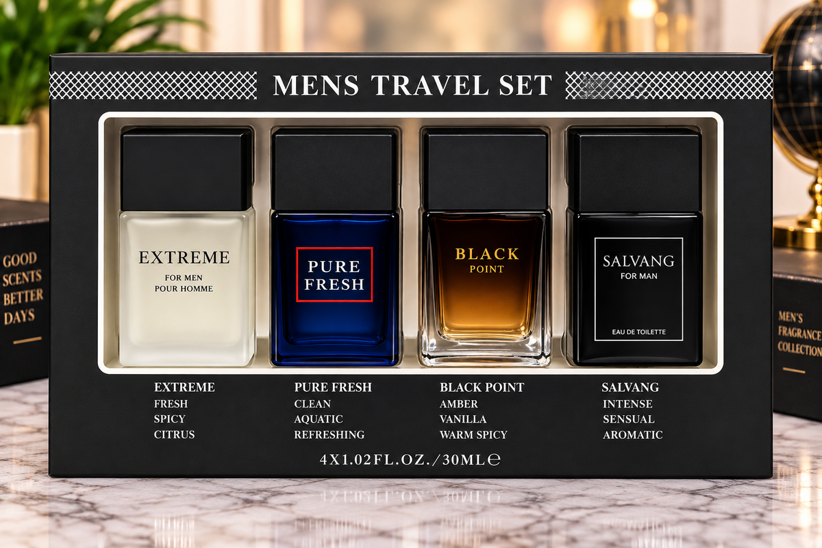 Men’s Travel Set – 4-Piece Fragrance Collection