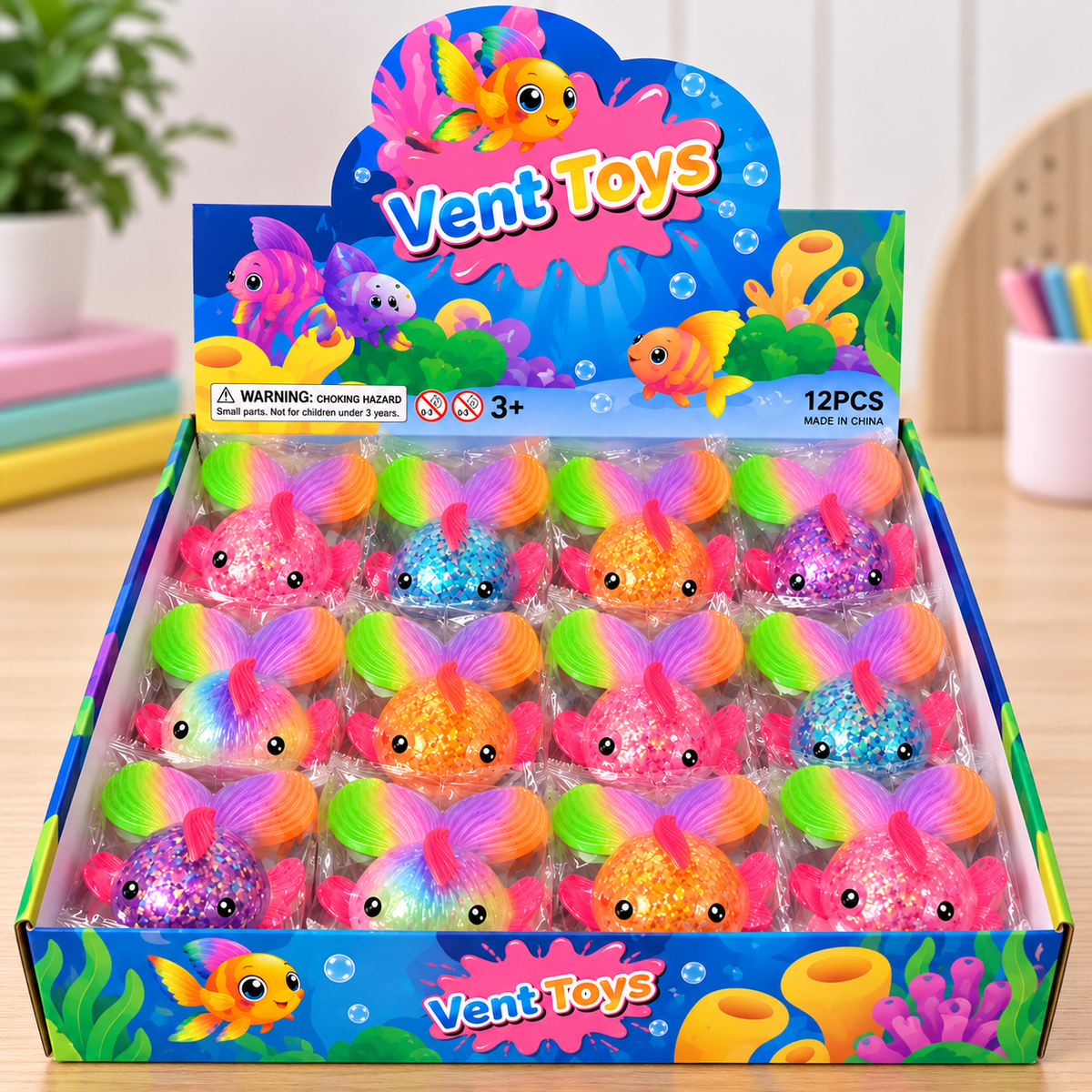 Glitter Fish Squeeze Toy