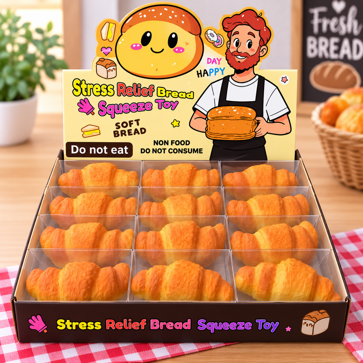 Stress Relief Bread Squeeze Toy