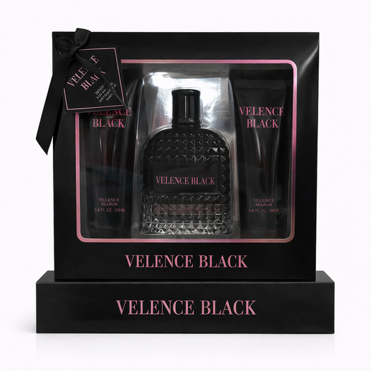 Velence Black 🖤 3-Piece Eau de Parfum, Shower Gel & Lotion Gift Set