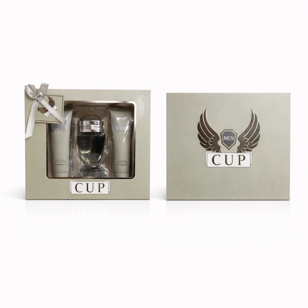 Copa 🏆 Juego de regalo de 3 piezas de Eau de Parfum, gel de ducha y loción