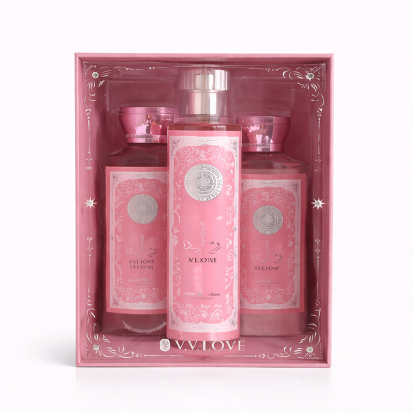 V.V Love 💗 3-Piece Eau de Parfum, Shower Gel & Lotion Gift Set