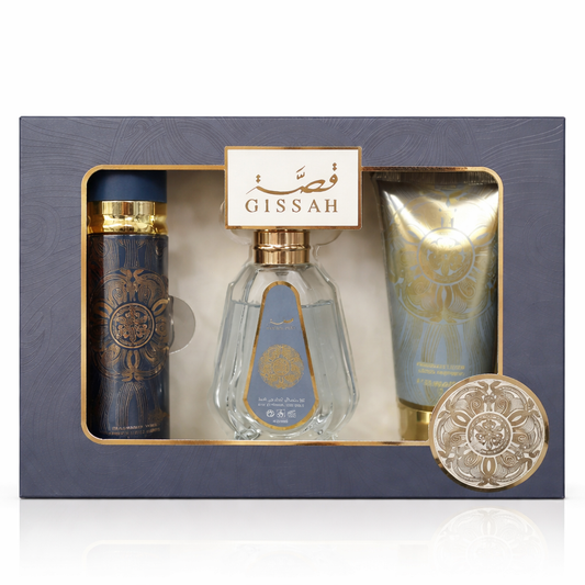 Gissah 🪙 3-Piece Mini Eau de Parfum, Mist & Lotion Gift Set