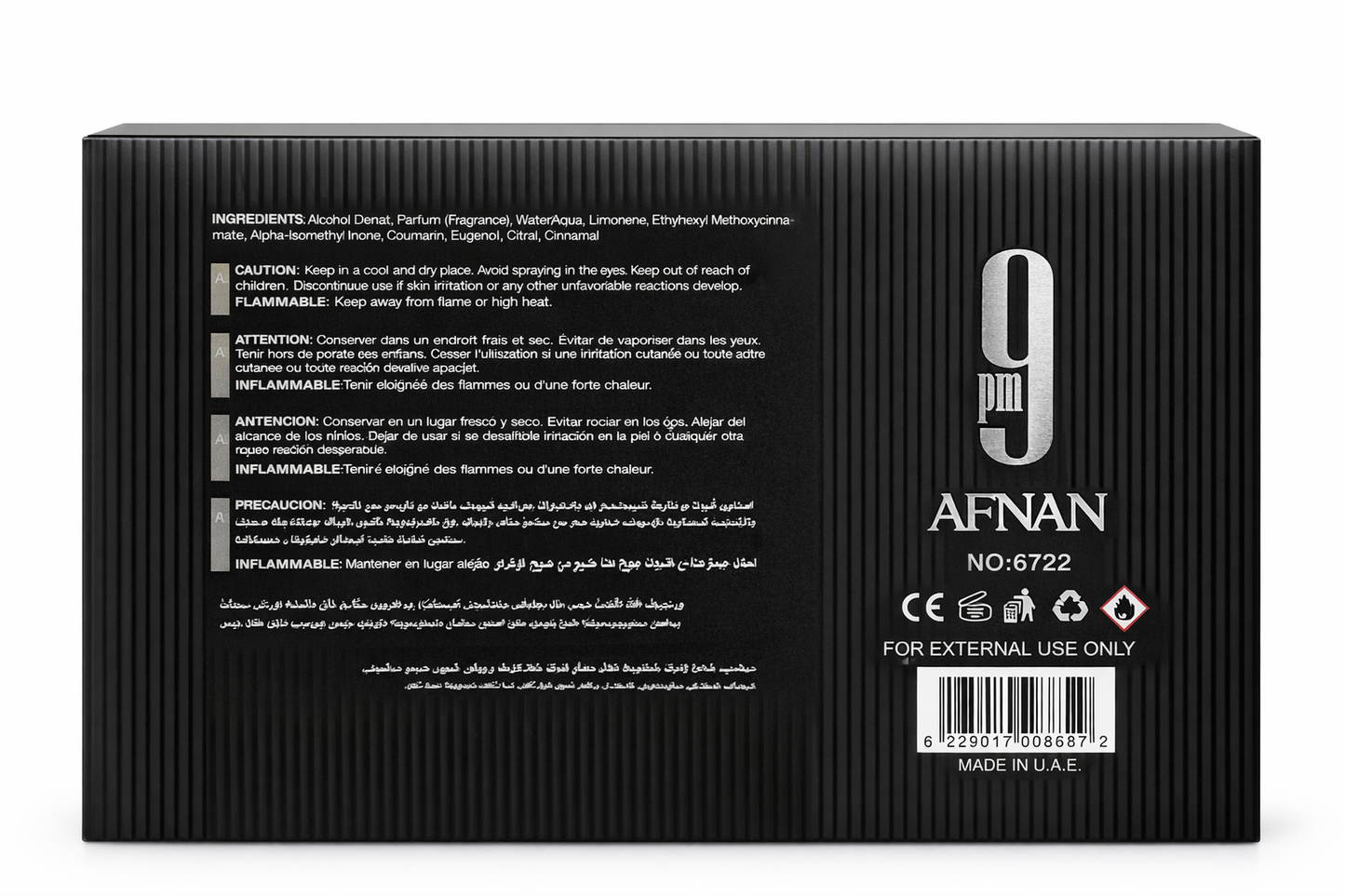Afnan 9am/9pm 🕘 Set de regalo de 4 mini Eau de Parfum