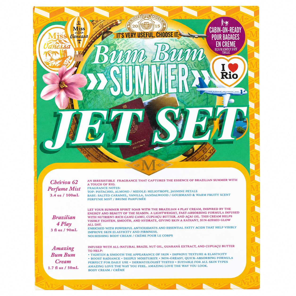 Miss Vanessa Brazilian Bum Bum Body Care Gift Set – 4-Piece Collection