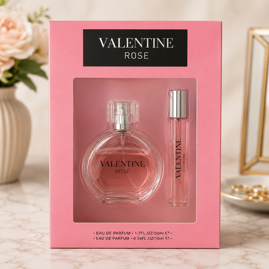 Valentine Rose 2-Piece Eau de Parfum Gift Set – 50 mL + 10 mL Travel Spray