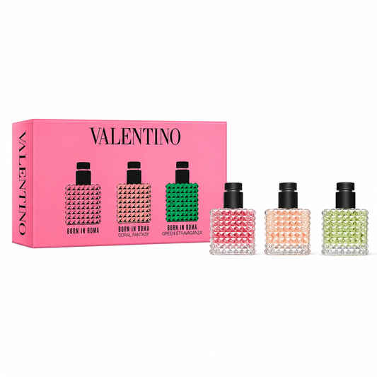 Valentino Perfume Mini Gift Set para mujer: Born in Roma Donna Trio Discovery Set (Original)