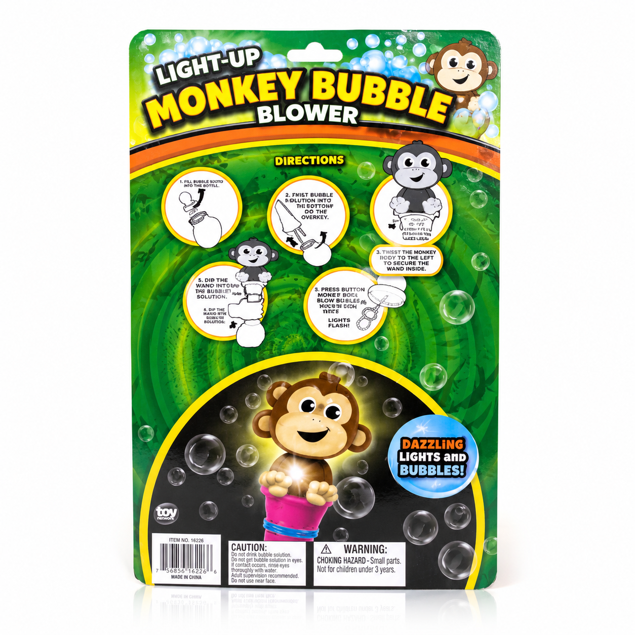 Soplador de burbujas mono