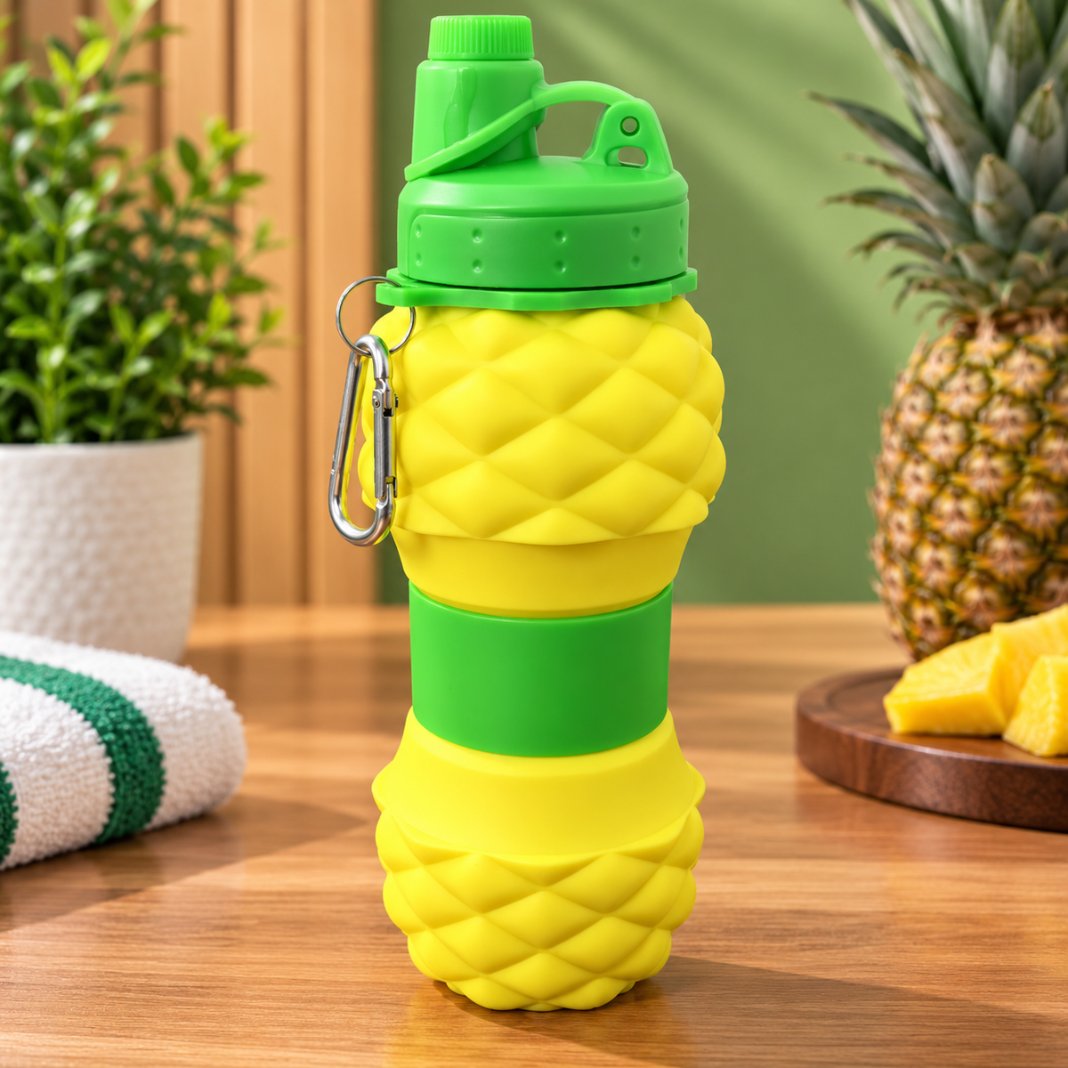 Collapsible Pineapple Water Bottle
