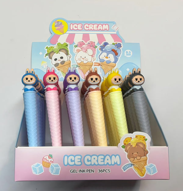 🍦 Ice Cream Cone Gel Pens – 36 pcs