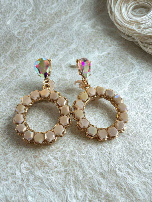 Hexagon Hoop Earrings