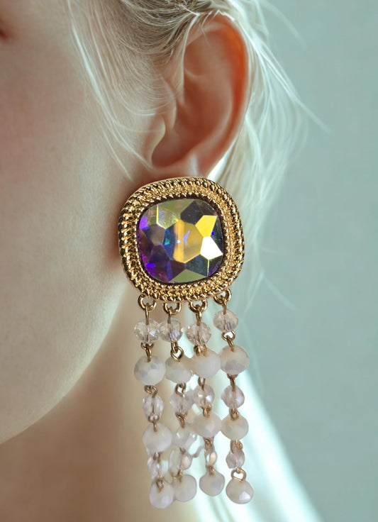 Crystal Dangle Statement Earrings