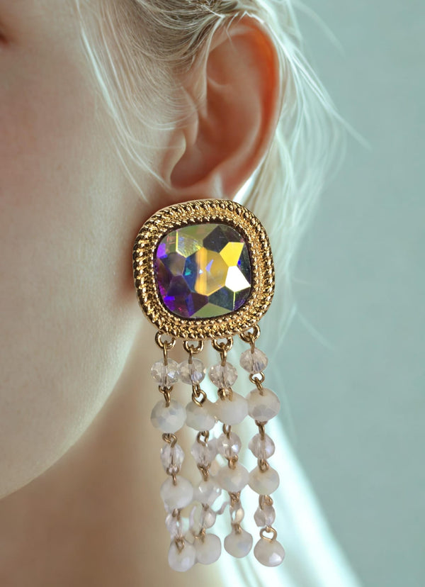 Crystal Dangle Statement Earrings