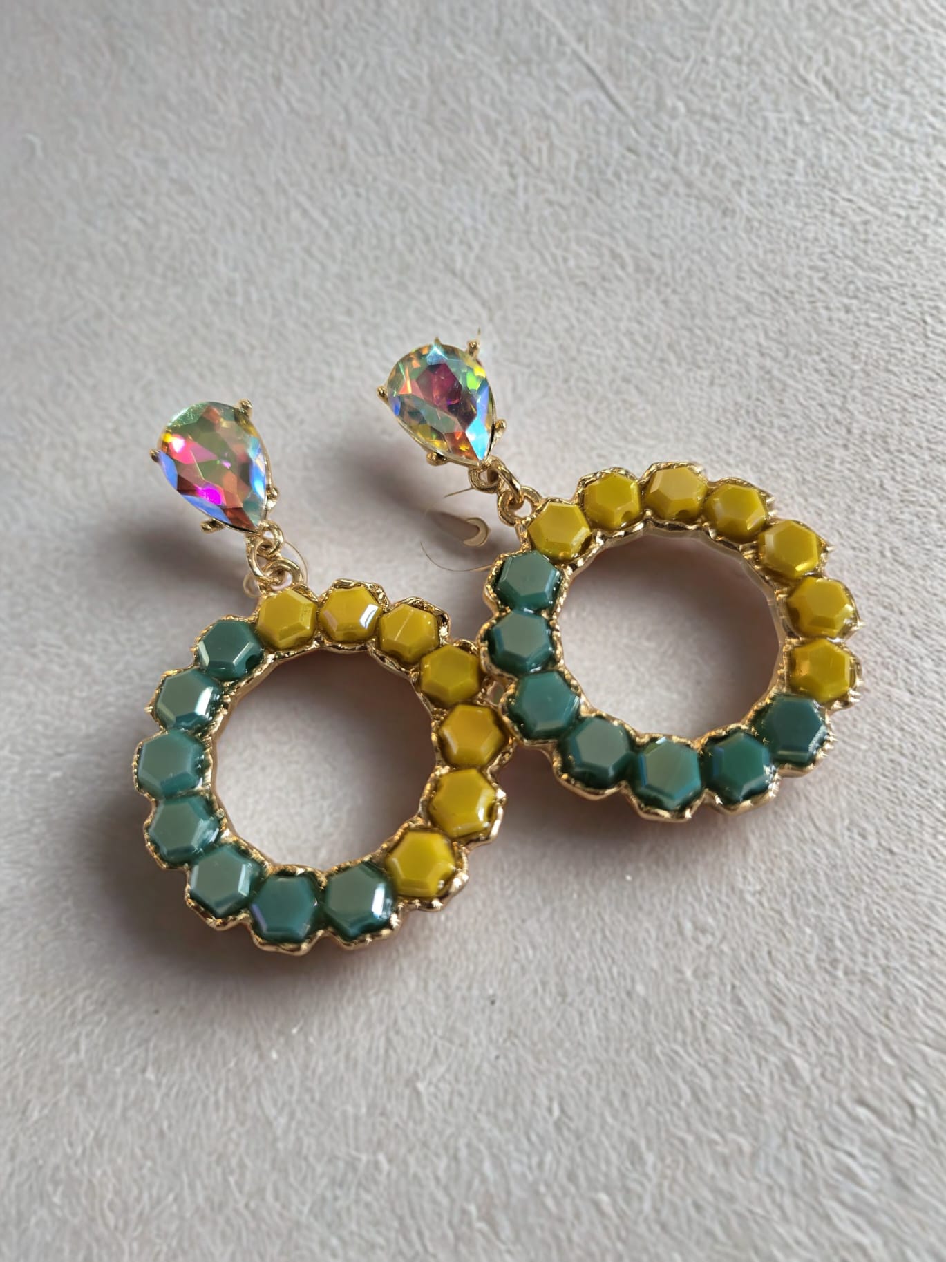 Hexagon Hoop Earrings