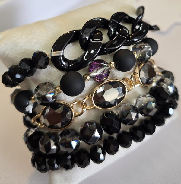 ✨ 5-Piece Stackable Bracelet Set – Multiple Colors Available