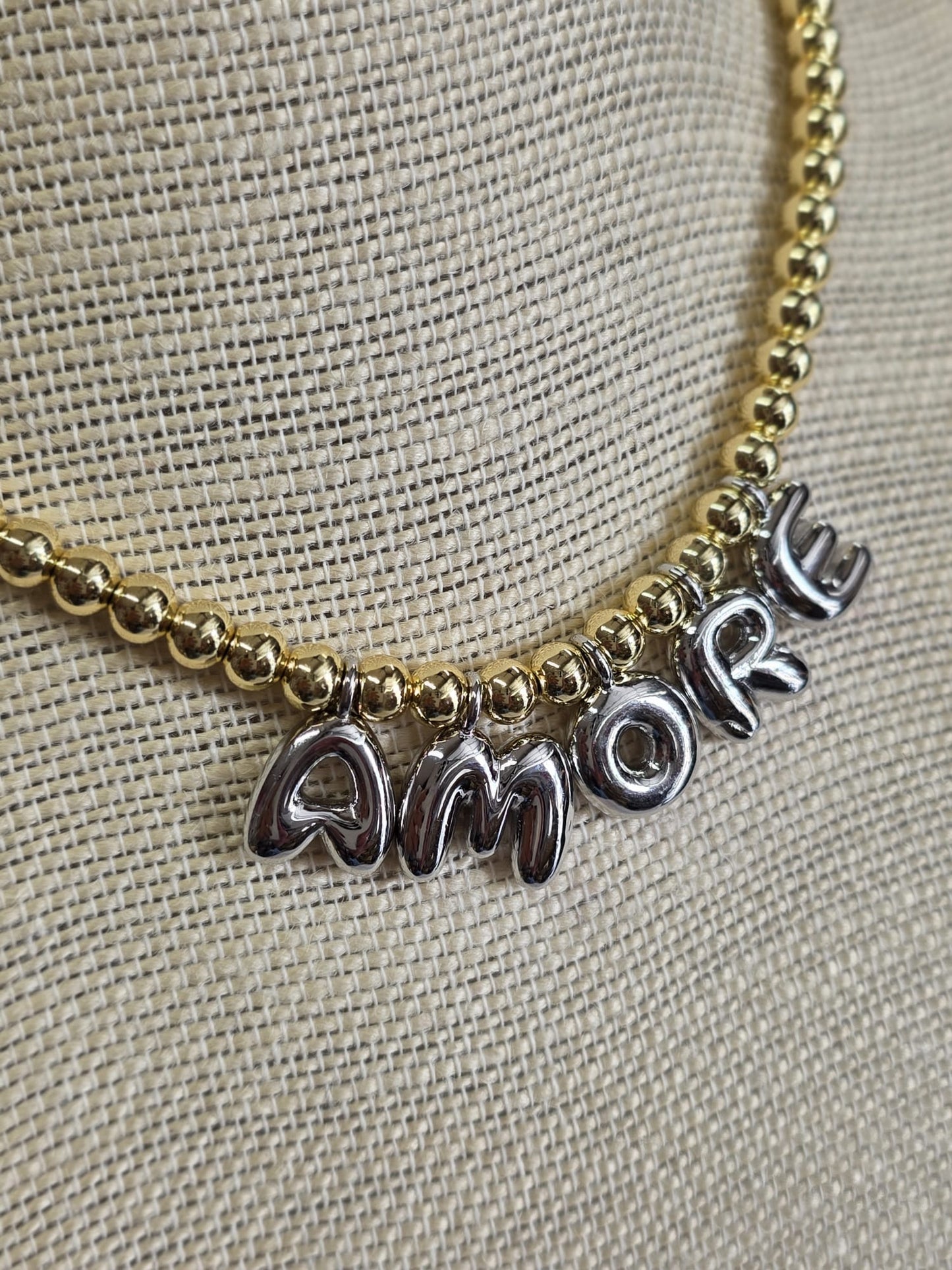💛 "Amore" Necklace – Love in Every Letter