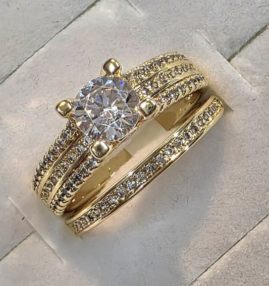 💍 Classic Solitaire Bridal Ring Set
