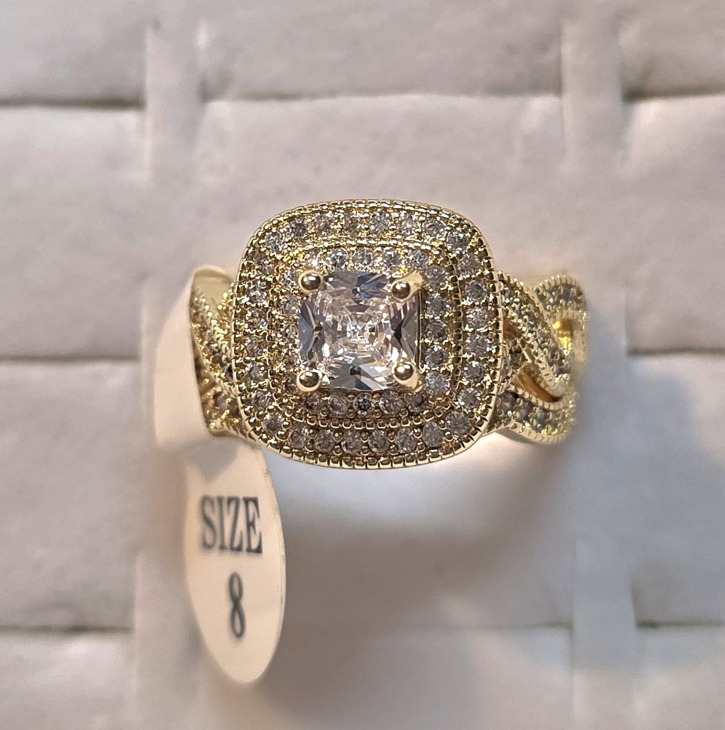 💍 Double Band Gold-Tone Ring Set