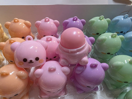 ✨ Cute Bear Lip Balm – Assorted Colors (Kawaii Collection)