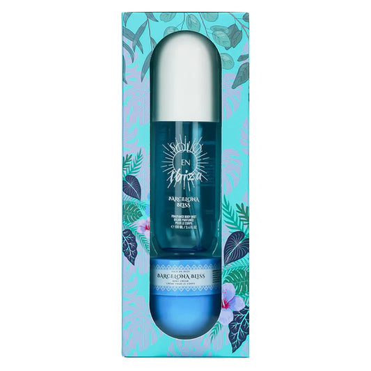 Set de 2 piezas Barcelona Bliss, Cofre de regalo con bruma de fragancia y crema corporal Solo En Ibiza