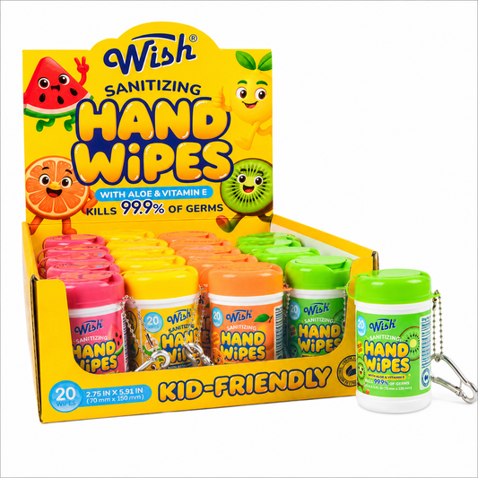 Wish Sanitizing Hand Wipes & Keychain 🍋‍🟩