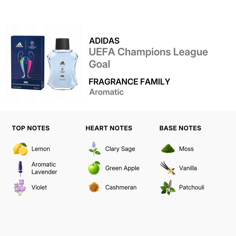 Adidas UEFA Champions League Goal EDT Spray 3.4 oz